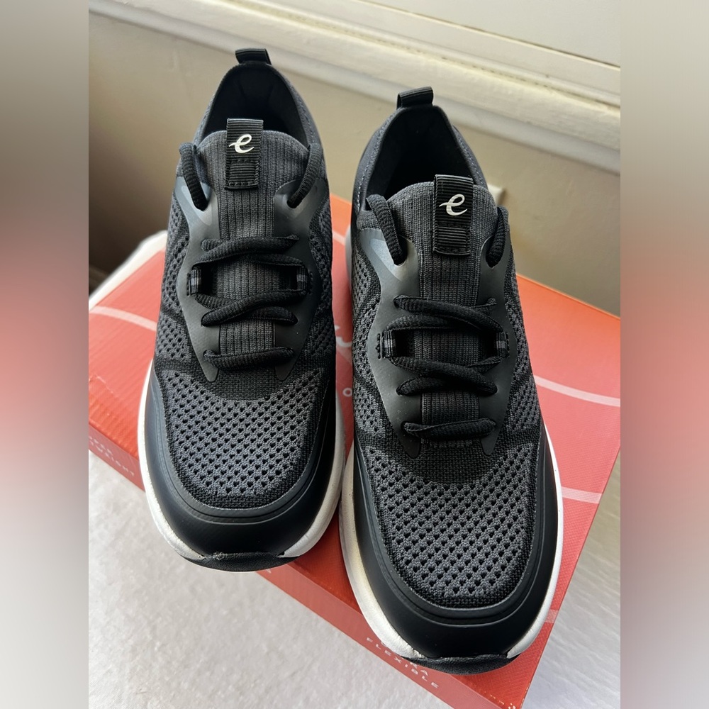 Easy Spirit x Denise Austin Black and White Sneakers